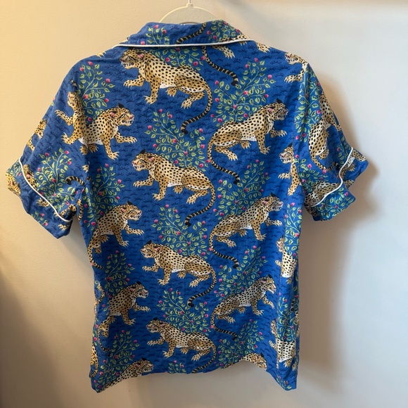 Printfresh Blue Bagheera Organic Cotton Pajama Set Size Small - Picture 4 of 10